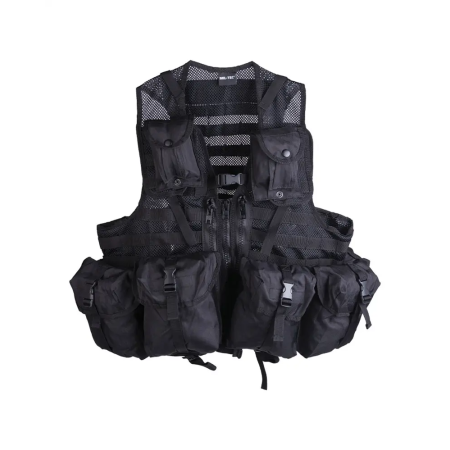Tactical vest in stealth black color