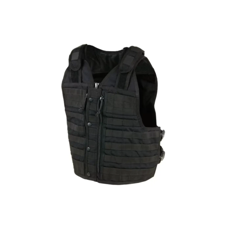 Invader Gear MMV taktikaline vest, must värv, eestvaade.