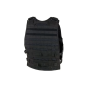 Invader Gear MMV tactical vest in black, back view.