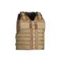 Invader Gear MMV tactical vest in coyote, front view.