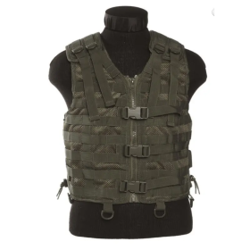 Tactical modular system vest MOLLE, olive drab - front