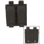 Tactical double pistol magazine pouch black
