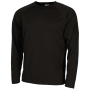 Product view of the black undershirt, showcasing the breathable texture and tactical base layer design.