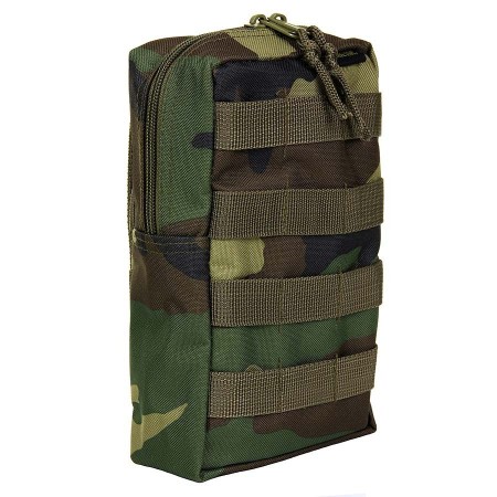 101 INC MOLLE Vertical Accessory Pouch - Woodland