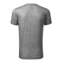 Rear flat lay view of the grey merino wool t-shirt, showing the clean back construction and inner neck tape.