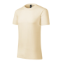 Front flat lay view of the khaki merino wool t-shirt, displaying the earthy colorway and professional finish.