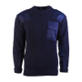 Studio view of the commando acrylic sweater in deep navy blue.