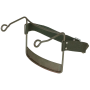 Rear view of the military wire spool holder displaying the handle mechanism and sturdy build.