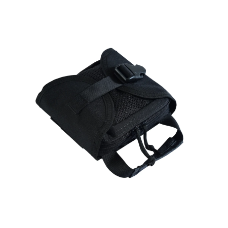 Studio view of the black Shadow Strategic IFAK pouch from the front, highlighting the compact layout and webbing.