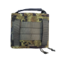 Rear view of the CADPAT/camouflage pouch showing the MOLLE mounting straps and hook-and-loop carrier platform.