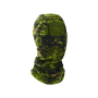 Studio product shot of the CADPAT/camouflage tactical balaclava laid flat, highlighting the pattern and shape.