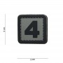 Velcro PVC patch, Numbers on grey background - Selection 4