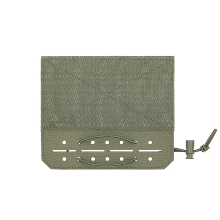 Studio product shot showcasing the hook (rough/strong) Velcro backing of the Ranger Green panel in crisp detail.