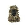 Studio shot, the ACP (Advanced Camouflage Pattern) variant of the modular 3D ghillie boonie with the full face veil deployed.