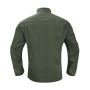 Rear studio product shot of the olive green variant, highlighting the back pleat and shoulder design.