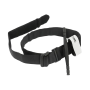 Studio product shot showing the dummy tourniquet fully unspooled or formed into a loop, ready for mounting or display.
