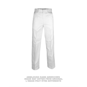Studio product shot showcasing the full front view of the German Navy surplus trousers laid flat.