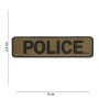 101 INC 3D PVC Police Patch with Velcro (23x90mm) green
