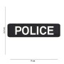 101 INC 3D PVC Police Patch with Velcro (23x90mm) black