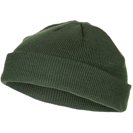 Студийный снимок шапки MFH Watch Hat в расцветке Olive Green.