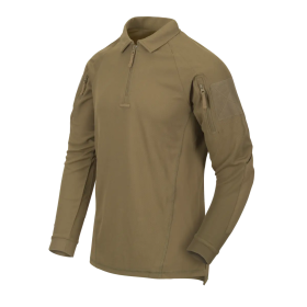 Студийный снимок тактической рубашки-поло Helikon-Tex Range в расцветке Coyote Tan.
