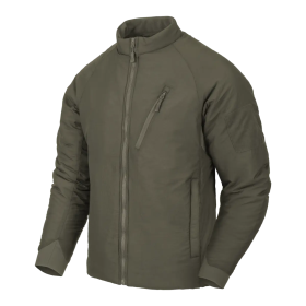 Front view of the taiga green Helikon-Tex Wolfhound Jacket on a mannequin.