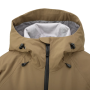 Close-up of the high protective collar and chin guard area.