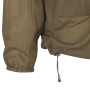 Close-up of the adjustable bottom hem drawcord and bungee system.