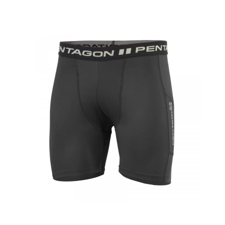 Musta värvi Pentagon Apollo Tac Fresh kompressioonpüksid eestvaates mannekeenil.