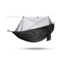black product: Black Pentagon hammock with integrated mosquito net.