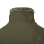Close-up of the reinforced collar back and neck drawcord on the Classic Army Fleece Jacket.