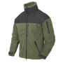 Helikon-Tex Classic Army fliisjakk oliivirohelise ja musta kombinatsioonis (Olive Green/Black), eestvaade.