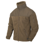 Front view of the Helikon-Tex Classic Army Fleece Jacket in Coyote Tan.