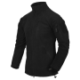 Флисовая куртка Helikon-Tex Alpha Tactical Grid Fleece черного цвета (Black), вид спереди.