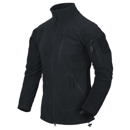 Helikon-Tex Alpha Tactical Grid Fleece fliisjakk tumesinises värvitoonis (Navy Blue), eestvaade.