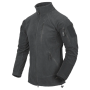 Helikon-Tex Alpha Tactical Grid Fleece fliisjakk hallis värvitoonis (Shadow Grey), eestvaade.