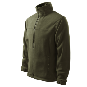 Malfini Jacket 501 fliisjakk sõjaväerohelises värvitoonis (Military Green), külje-eestvaade.