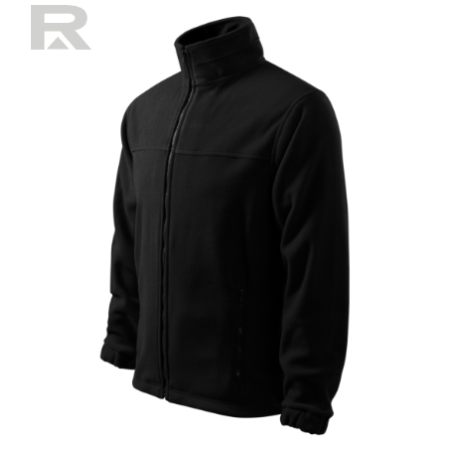 Флисовая куртка Malfini Jacket 501 черного цвета (Black), вид спереди в пол-оборота.