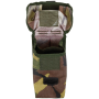 Front view of the Dutch Army magazine pouch opened, showing the main compartment for rifle magazines.