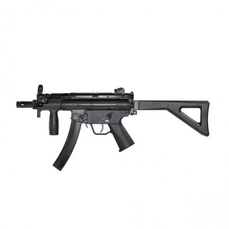 Вид слева пневматического пистолета Heckler & Koch MP5 K-PDW 4,5 мм CO2 с разложенным прикладом