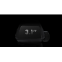 Rear view showing the large 3.1-inch AMOLED display rendering a clear thermal image.