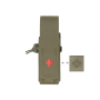 Close-up of the Ranger Green pouch showing the removable medical cross patch.