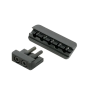 Disassembled view with the Picatinny rail segment unscrewed from the base bracket to show the 4 adjustable mounting positions.