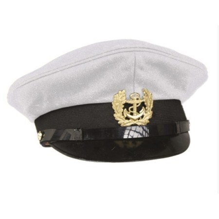 белый Navy козырек с эмблемой