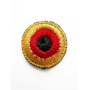 German 22mm fabric embroidered tricolor cap cockade.