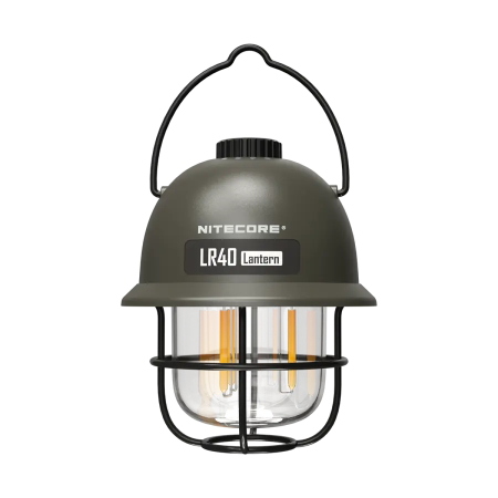 Nitecore LR40 rechargeable camping lantern and power bank.