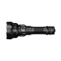 Side profile view of Nitecore P40 highlighting the dual side buttons, USB-C charging port cover, and ergonomic grip grooves.