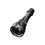 Front head view of Nitecore P40 showing central Class 1 LEP lens surrounded by 5 floodlight LEDs.