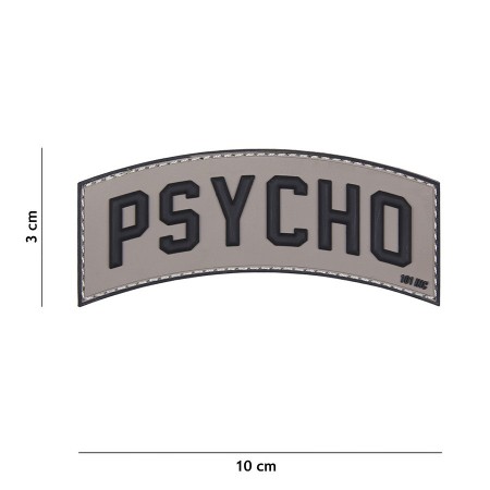3D ПВХ патч 101 INC Psycho серый
