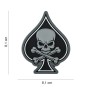 101 INC Patch 3D PVC Ace of Spades Skull and Bones